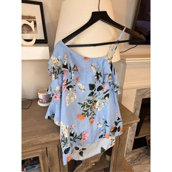 Parker NWT Womens Floral One Shoulder Blouse Size - Picture 5 of 9